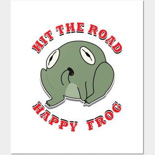 Hit The Road Happy Frog Posters and Art